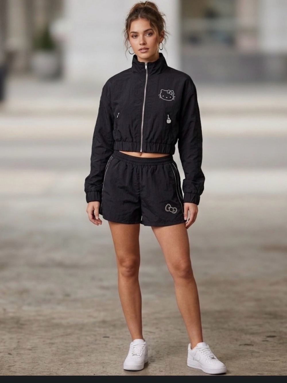 Hello Kitty Black Bomber Jacket
